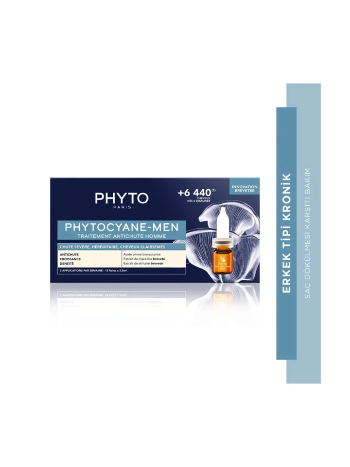 Phyto Phytocyane Men Erkekler İçin Saç Dökülme Karşıtı Bakım 12 Ampül