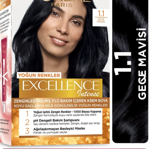 Loreal Excll Intense  1 1 Gece Mavisi