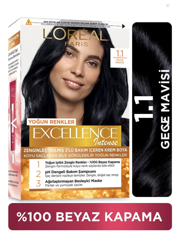 Loreal Excll Intense  1 1 Gece Mavisi