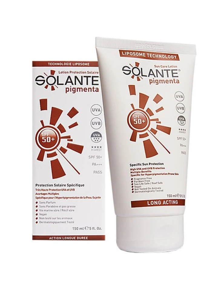 Solante Pigmenta Spf 50 150 ML Lekeli Ciltler için Güneş Kremi