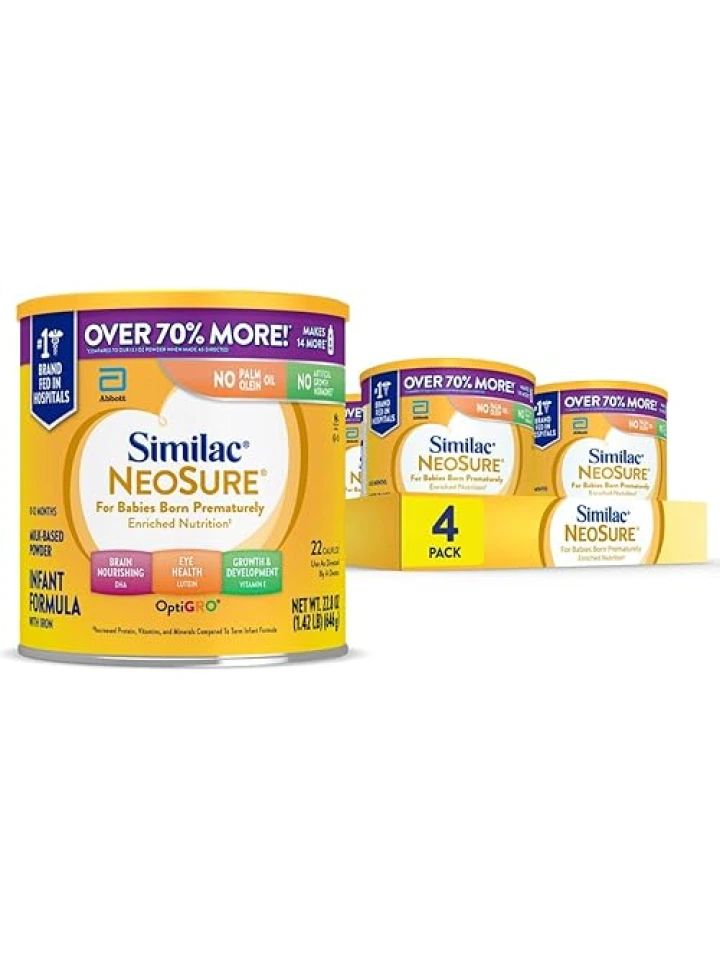 Similac NeoSure Prematüre Taburculuk Sonrası Bebek Maması Tozu 22.8 oz 646 g r– 4’lü Paket