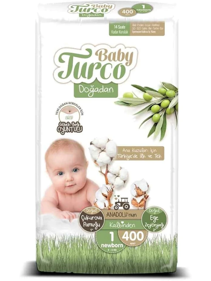 Baby Turco Doğadan 1 Numara Newborn 400 Adet