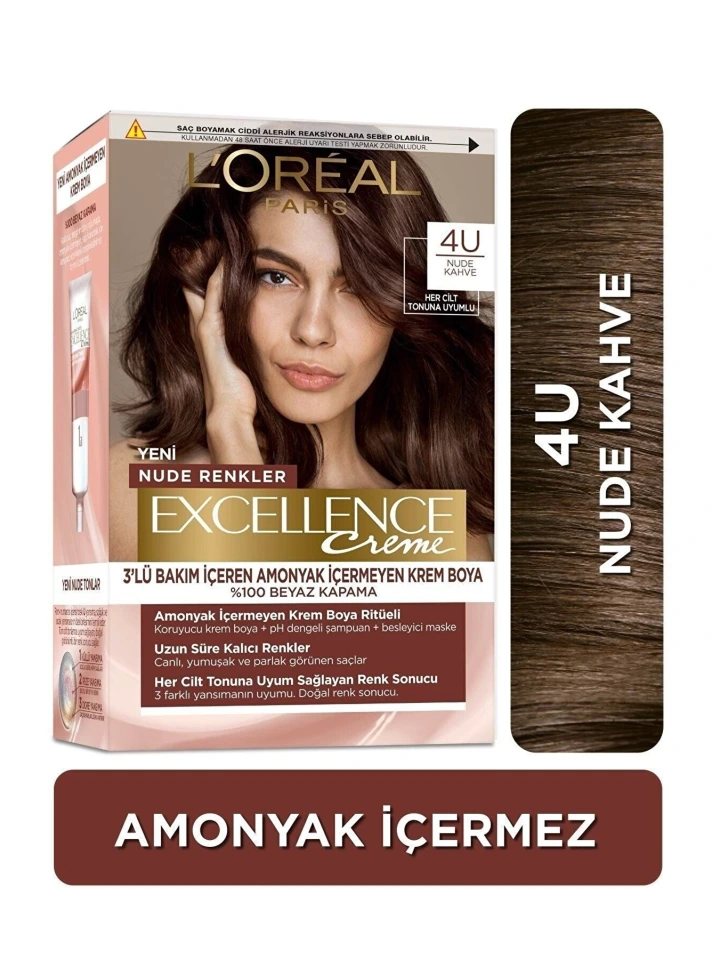 Loreal Excell Nude Brown 4U Nude Kahve