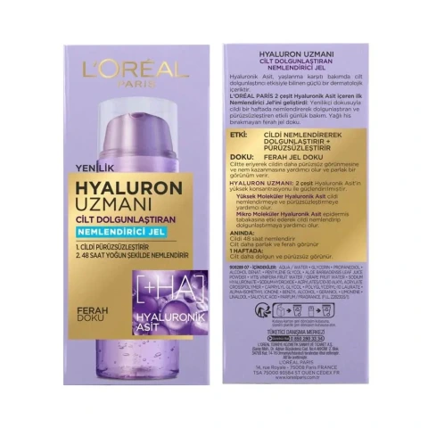 Loreal Paris Hyaluron Uzmanı Nemlendirici Jel 50 ml