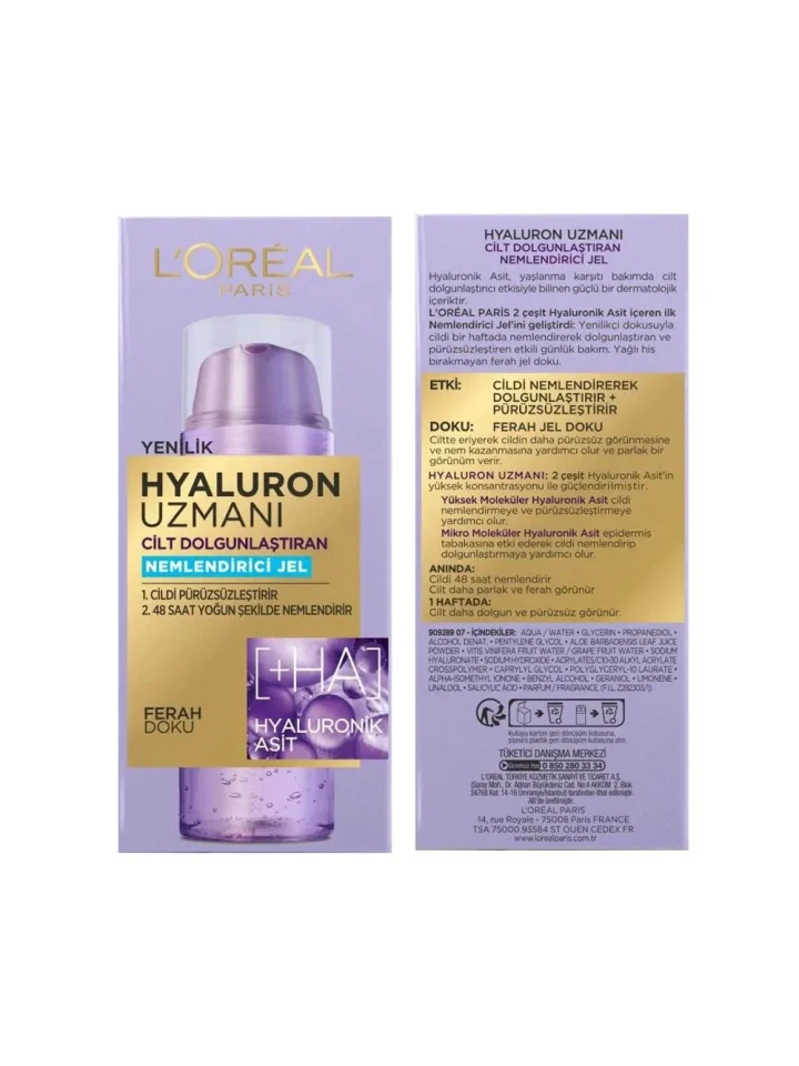 Loreal Paris Hyaluron Uzmanı Nemlendirici Jel 50 ml