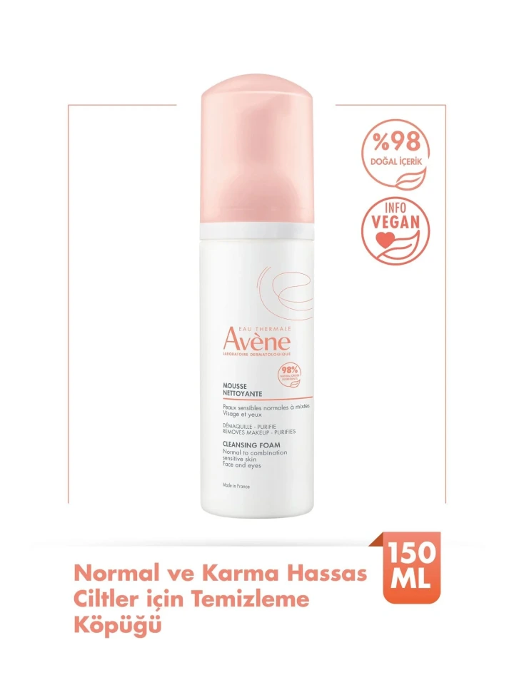 Avene Mousse Nettoyante Cleansing Foam 150 ML Temizleme Köpüğü