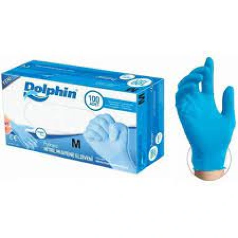 Dolphin Mavi Nitril Eldiven Pudrasız