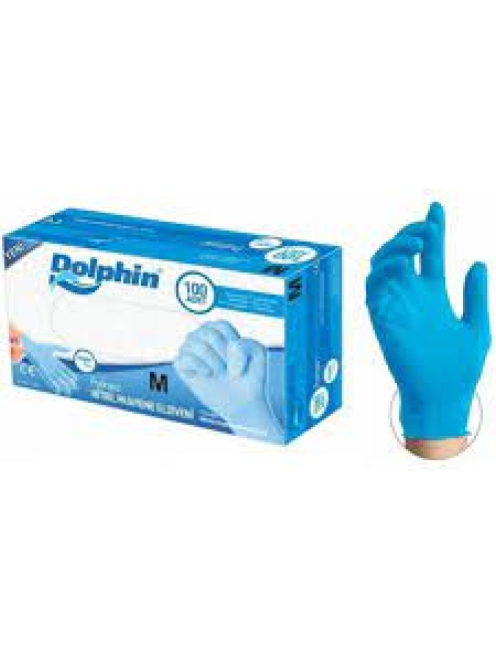 Dolphin Mavi Nitril Eldiven Pudrasız