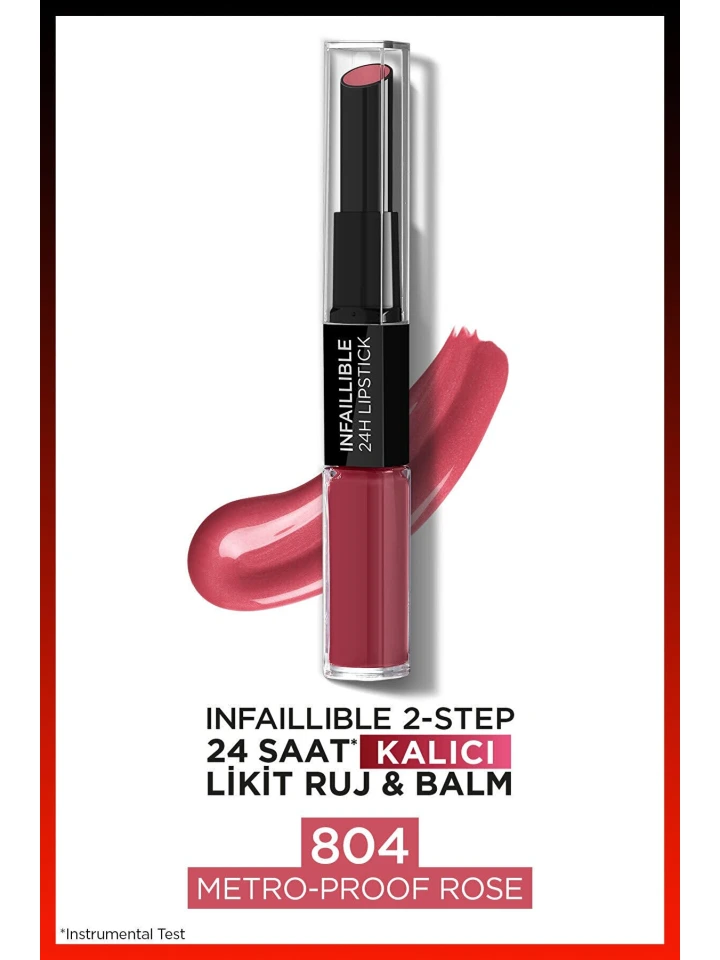Loreal Infaillable Lipstick 2 Steps 804 Metro Proo