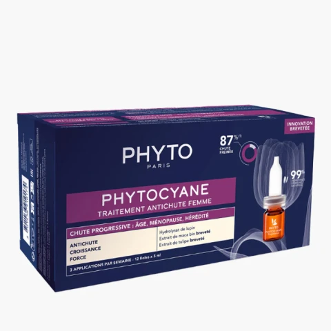 Phyto Phytocyane Kadınlar İçin Dönemsel Saç Dökülmesi Karşıtı Bakım 12 Ampul x 5 ml