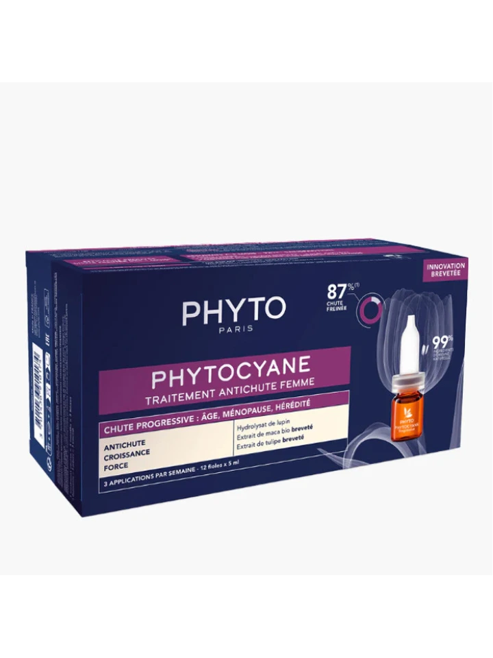 Phyto Phytocyane Kadınlar İçin Dönemsel Saç Dökülmesi Karşıtı Bakım 12 Ampul x 5 ml