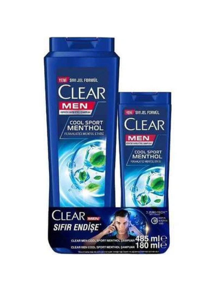 Clear Cool Sport Şampuan 485 Ml Şampuan 180 Ml Set