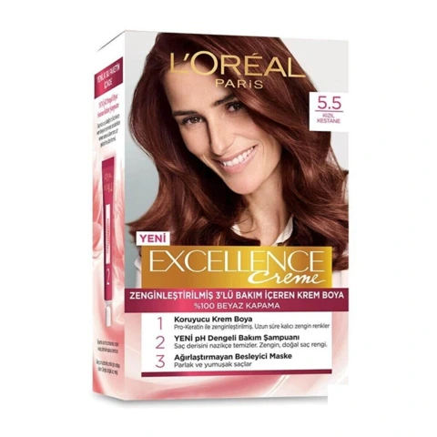 Loreal Excell 5 5 Kızıl Kestane Saç Boyası