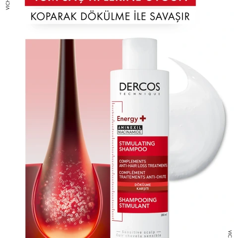 Vichy Dercos Energisant Şampuan 200 ML Dökülme Karşıtı Şampuan