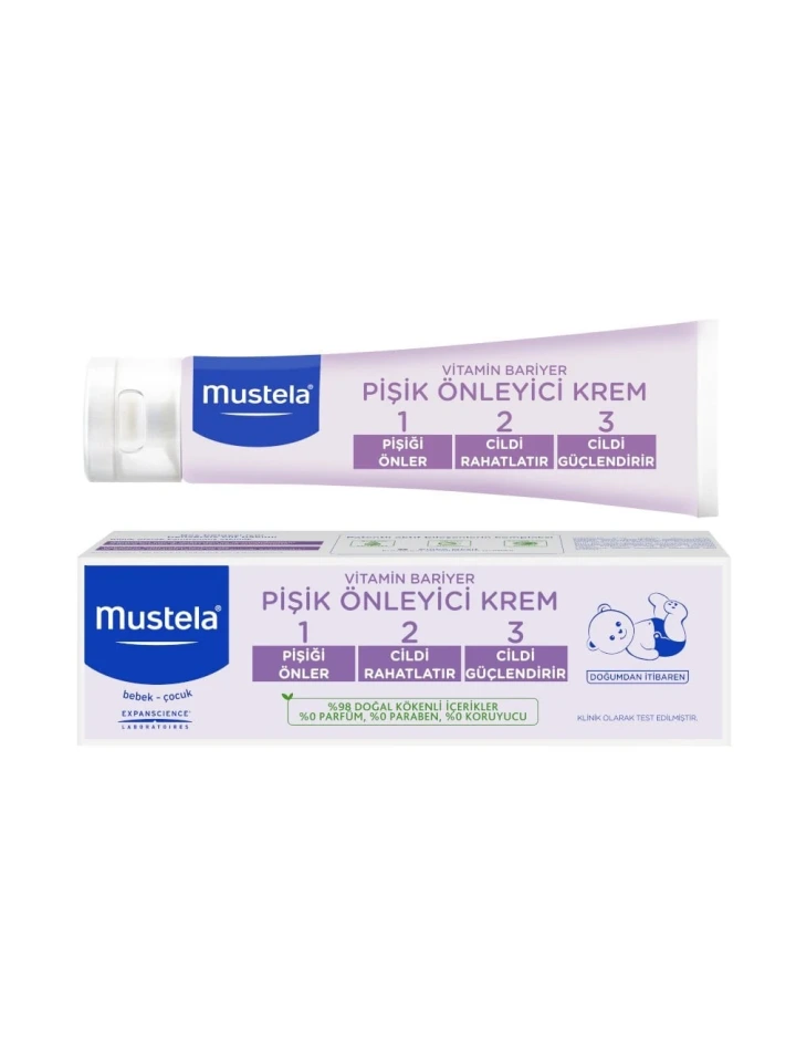 Mustela Vitamin Barrier Cream 1 2 3 Pişik Kremi 100 ML