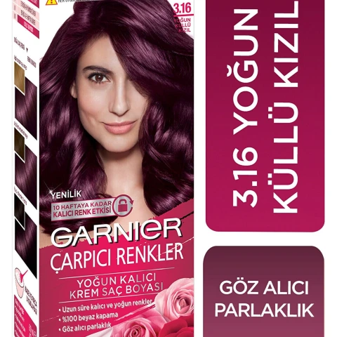 Garnıer Color Naturel Çarpıcı Renkler 3 16 Yoğun Küllü Kızıl