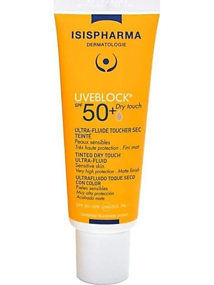 Isispharma Uveblock Dry Touch Spf 50 40 ML Medium Tinted Yağlı Ciltler İçin renkli Güneş Koruyucu