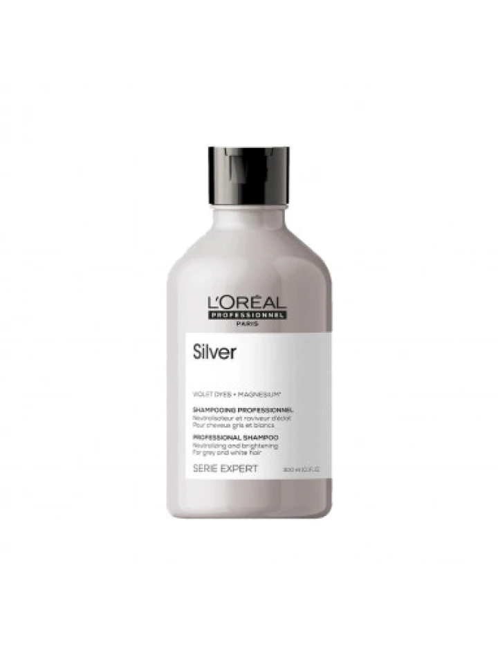 Loreal Professionnel Paris Serie Expert Silver Çok Açık Sarı, Gri ve Beyaz Saçlar için Renk Dengeleyici Mor Şampuan 300 ml