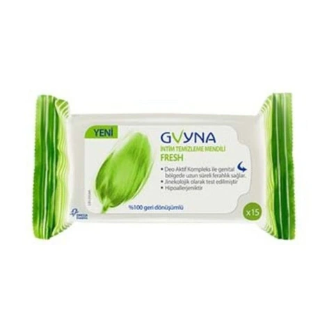 Gvyna İntım Temizleme Mendili Fresh 15 li
