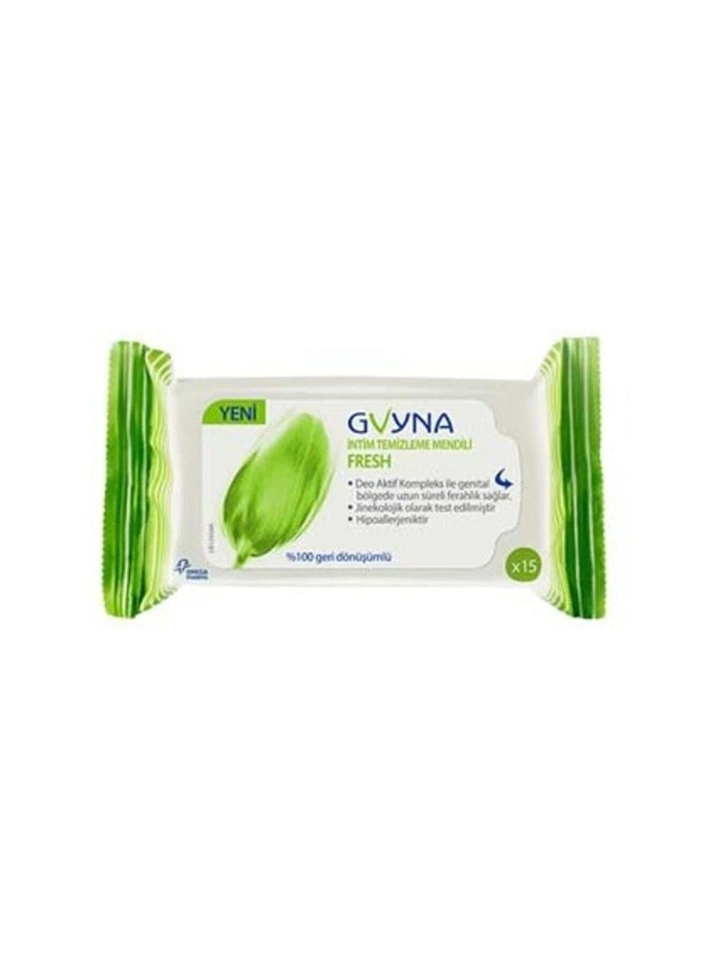 Gvyna İntım Temizleme Mendili Fresh 15 li
