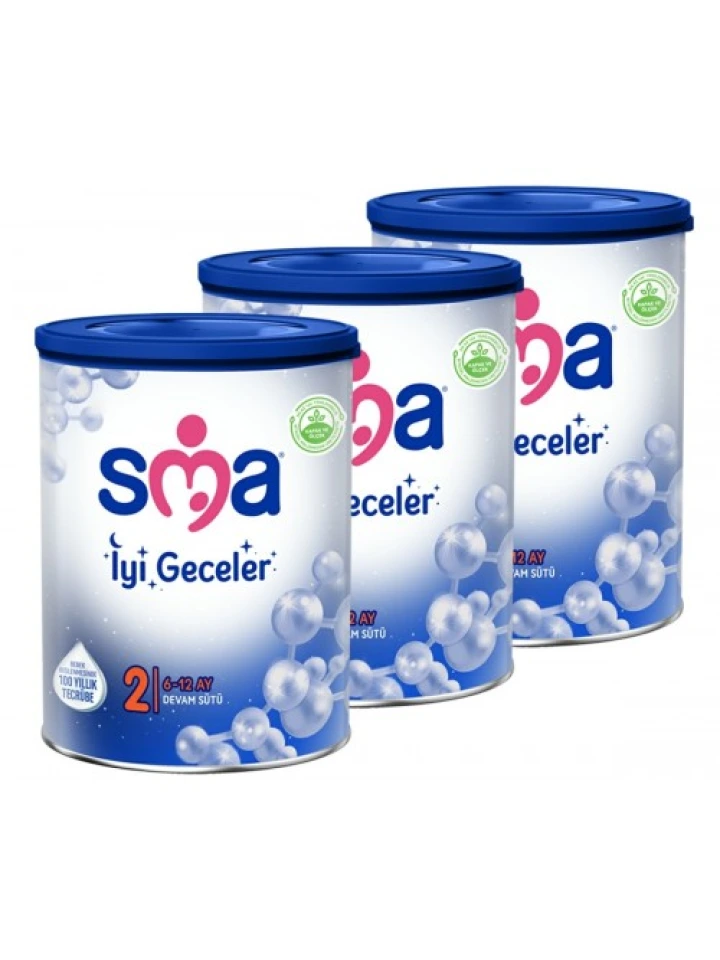 Sma İyi Geceler 2 6 12 Ay Devam Sütü 800 gr 3 lü Paket