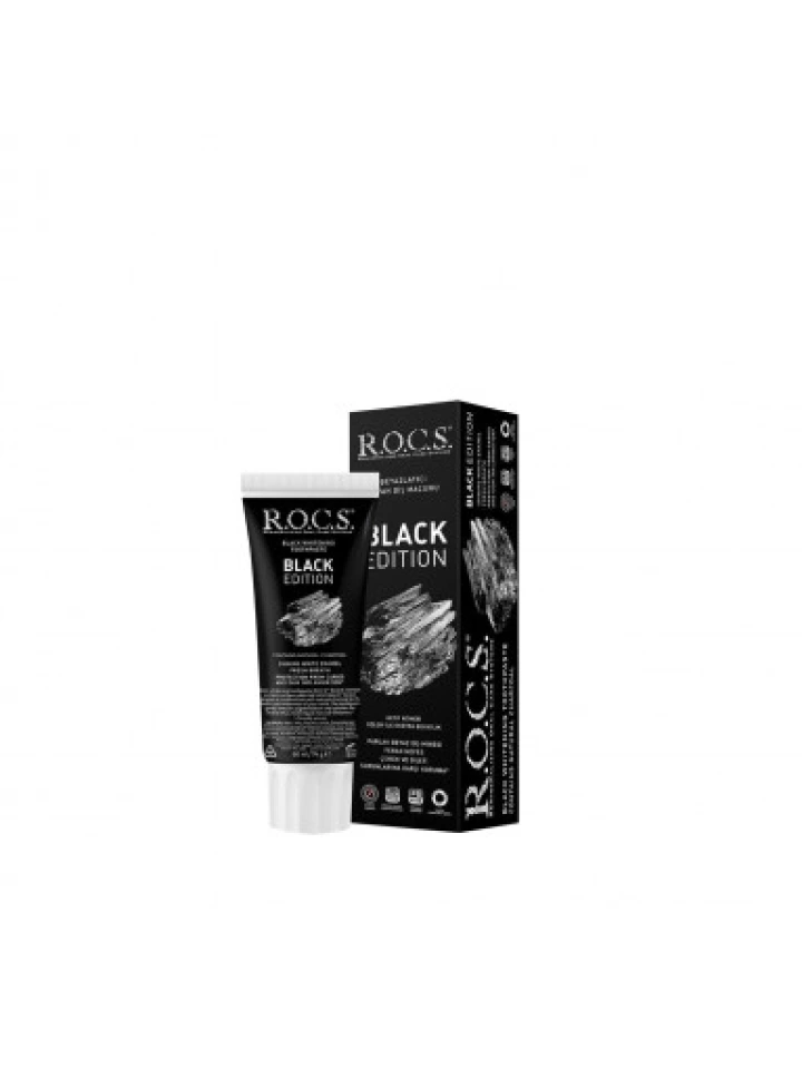 Rocs Black Edition Beyazlatıcı Siyah Diş Macunu 74 gr