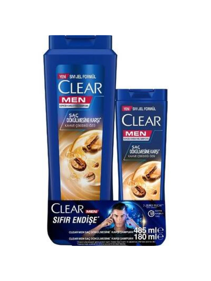 Clear Men Saç Dökülme Karşıtı Şampuan 485 Ml Şampuan 180 Ml