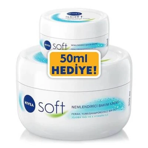 Nivea Soft El Yüz Vücut Nemlendirici Bakım Kremi 200 Ml Set