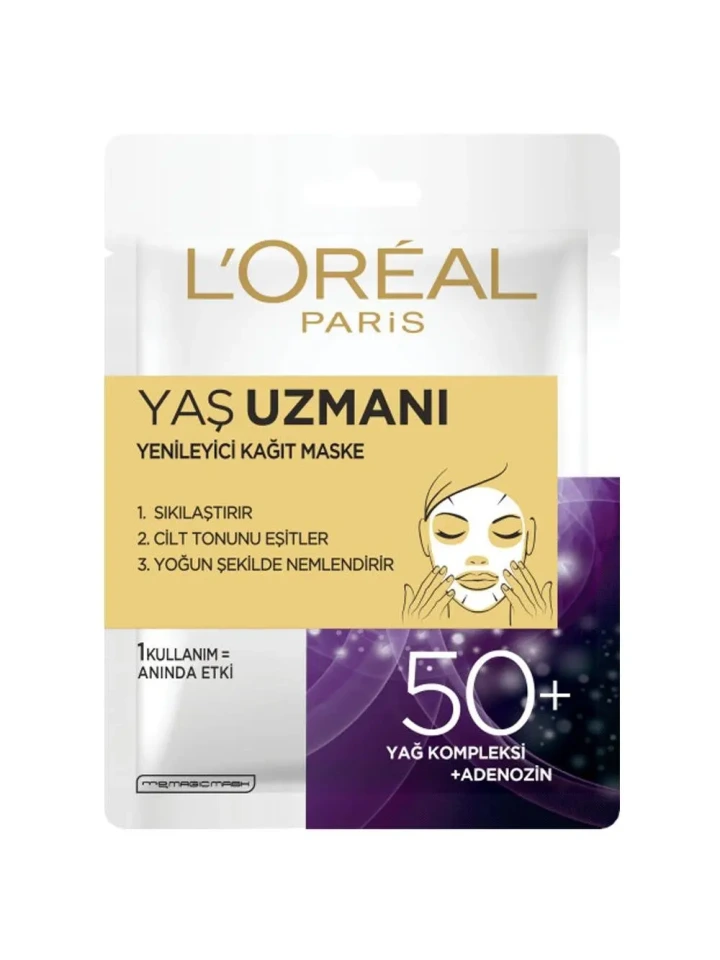 L'Oréal Paris Yaş Uzmanı 50  Yenileyici Kağıt Maske