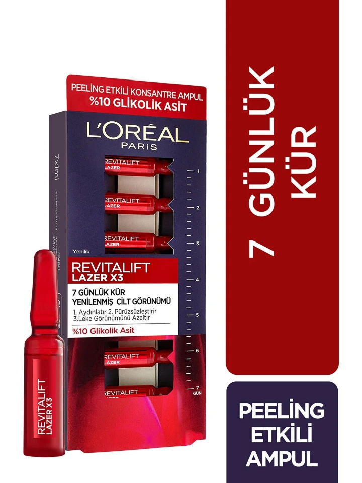 L'Oreal Paris Revitalift Lazer 7 Günlük Kür Peeling Etkili Ampul