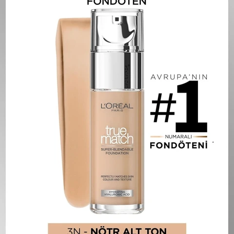 Loreal Paris True Match No 3N Creamy Beige Fondöten