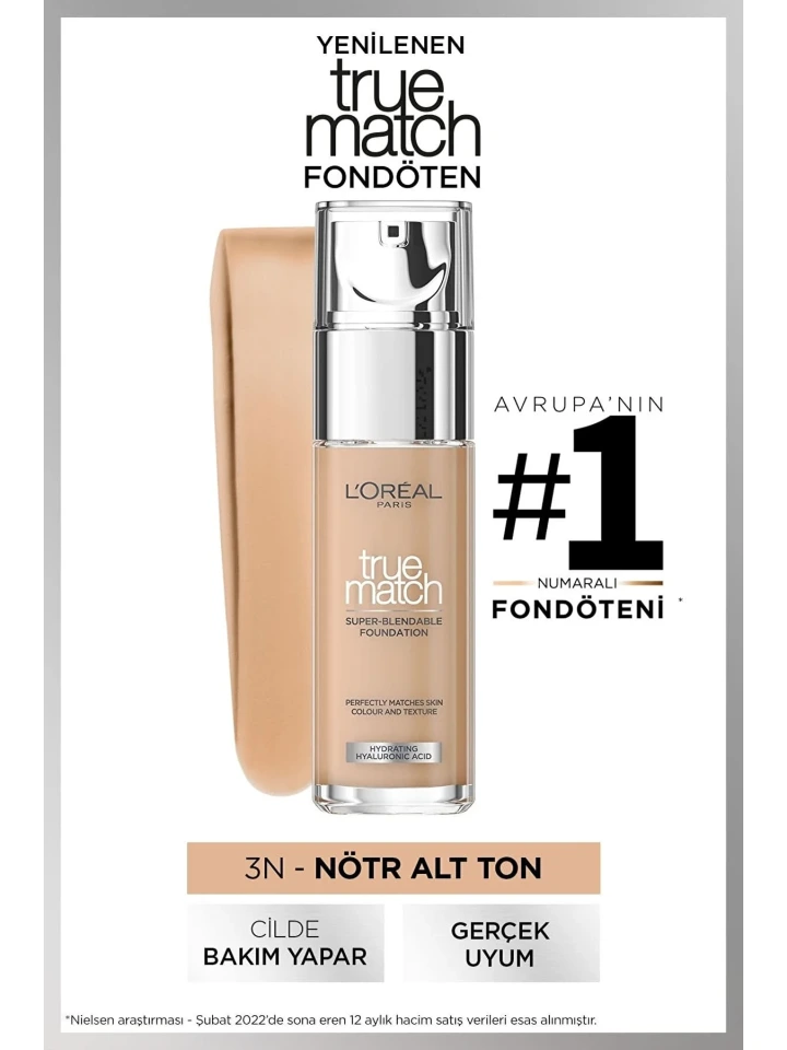 Loreal Paris True Match No 3N Creamy Beige Fondöten