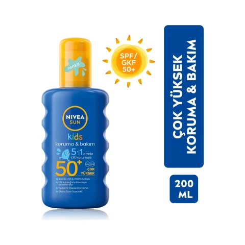 Nivea Sun Çocuk Nemlendirici Güneş Spreyi Renkli Spf 50 200 Ml
