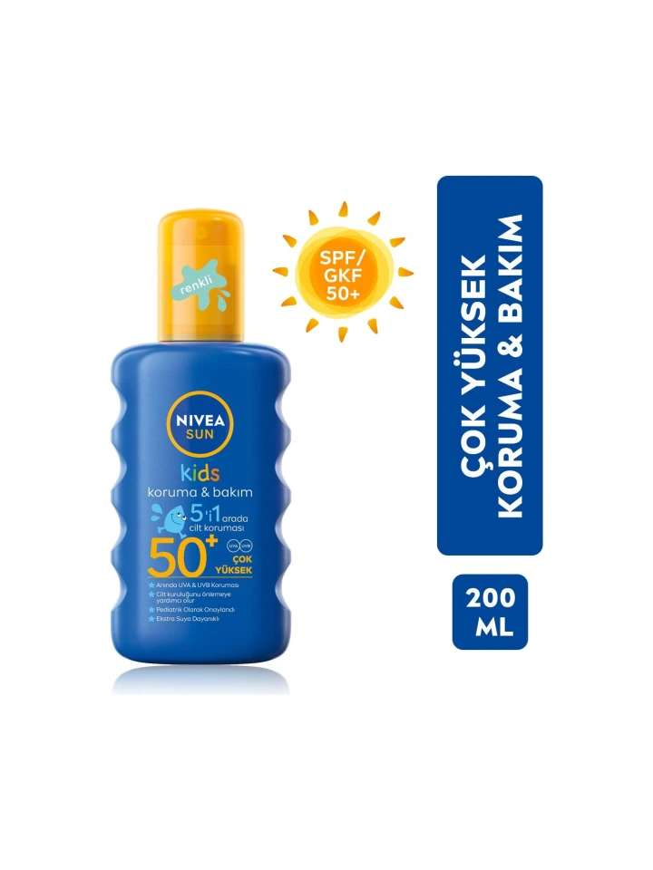 Nivea Sun Çocuk Nemlendirici Güneş Spreyi Renkli Spf 50 200 Ml