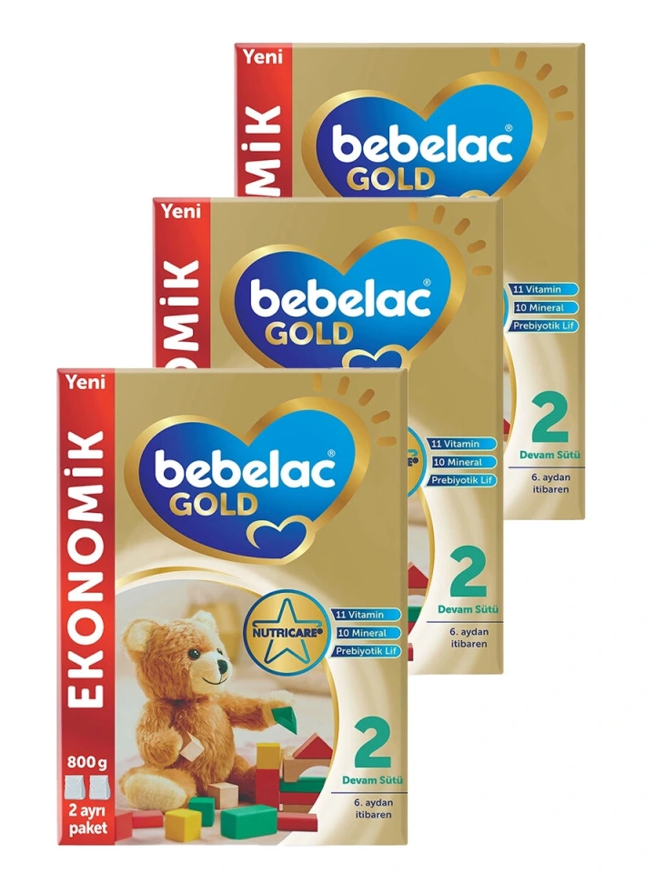 Bebelac Gold 2  3 Adet 800 Gr Bebek Sütü