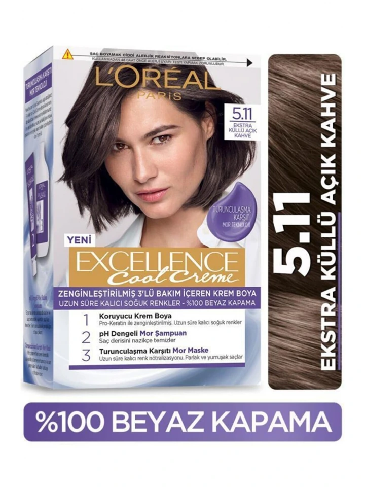 Loreal Excell Coll 5 11 Küllü Açık Kahve Saç Boyası