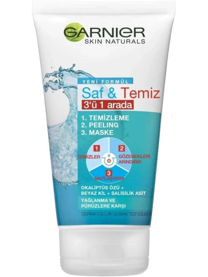 Garnier 150 ml Saf Temiz 3 In 1 Arada Temizleyici Maske