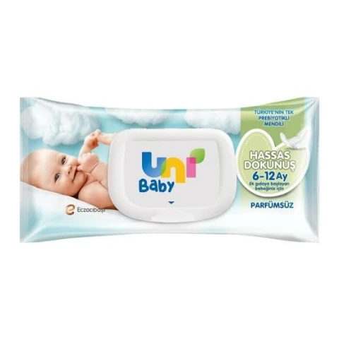 Uni Baby Hassas Dokunuş Islak Mendil 6 12 Ay 52 Yaprak