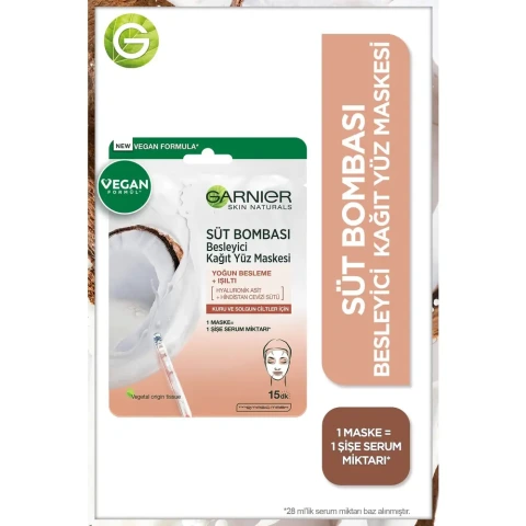Garnier Maske Süt Bombası Yüz Besleyici Coco