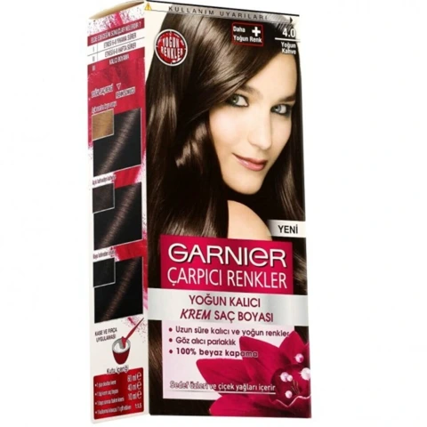 Garnıer Color Naturel Çarpıcı Renkler 4 0 Yoğun Kahve