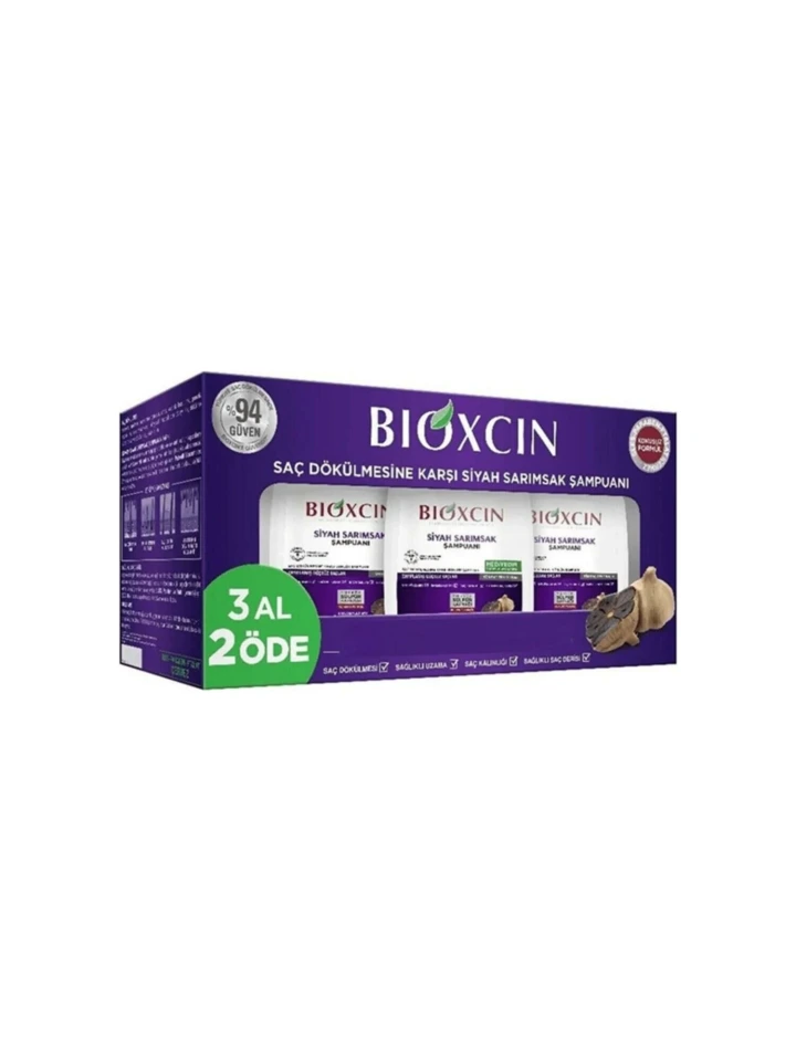 Bioxcin Siyah Sarımsak Şampuanı 3 al 2 öde  Dökülme Önleyici Şampuan