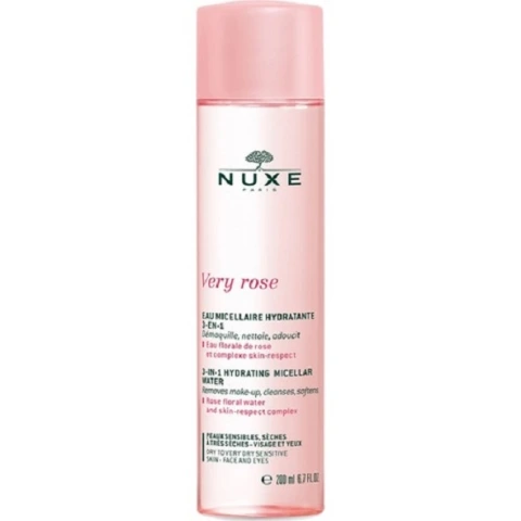 Nuxe Very Rose 3 in 1 Kuru Ciltler İçin Nemlendirici Temizleme Suyu 200 ml