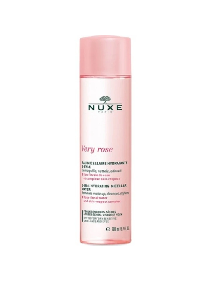 Nuxe Very Rose 3 in 1 Kuru Ciltler İçin Nemlendirici Temizleme Suyu 200 ml