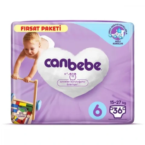 Canbebe Bebek Bezi 6 Beden Extra Large 15+ Kg 32Li Fırsat Paketi