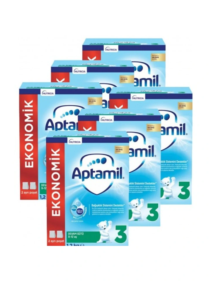 Aptamil 3 Devam Sütü Yeni Formül 1200 gr  6 Adet