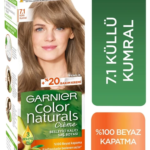 Garnier Color Naturals Saç Boyası 7.1 Küllü Kumral