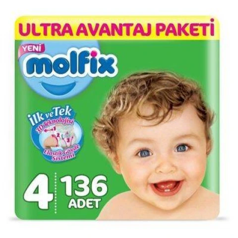 Molfix Ultra Avantaj Paketi 4 Numara 136 lı Paket