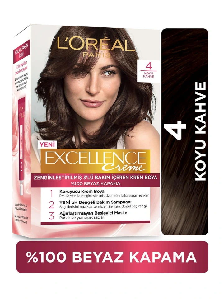 Loreal Excell 4 Koyu Kahve Saç Boyası