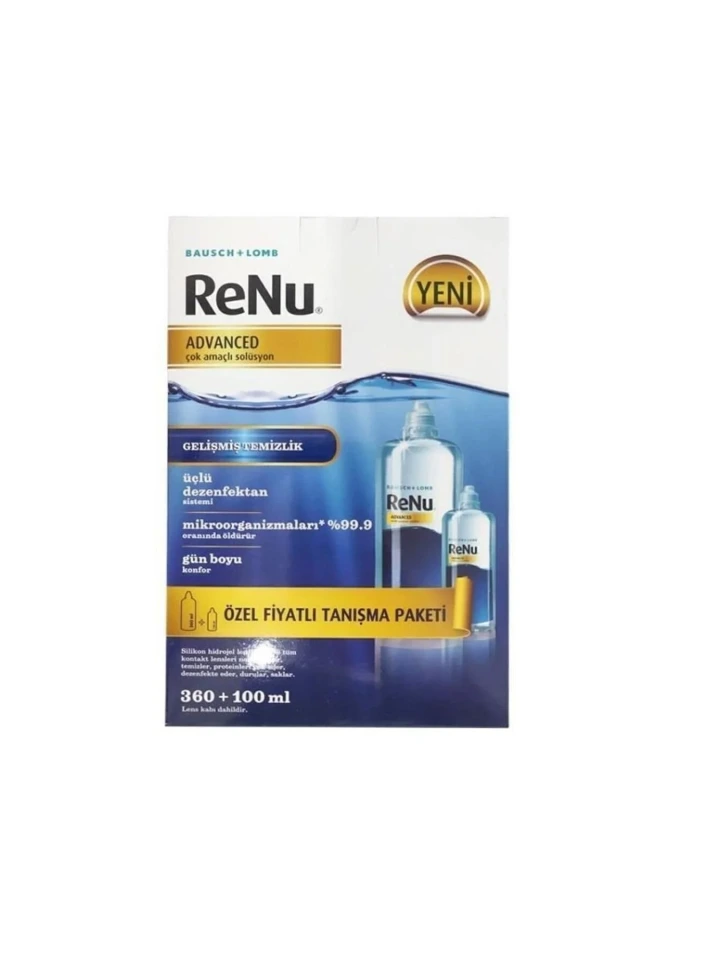 Renu Tanışma Paketi Advanced Lens Solüsyonu 360 ml 100 ml Hediyeli