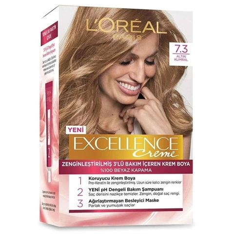 Loreal Excell 7 3 Altın Kumral Saç Boyası
